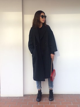 「AZUL ENCANTO（アズールエンカント）のアイテム（ジャケット/アウター）」を使った、HANAKOSUGAさん（レディース・158cm）の秋コーディネート