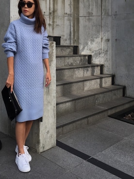 「アイテム（クラッチバッグ）」を使った、HANAKOSUGAさん（レディース・158cm）の秋コーディネート