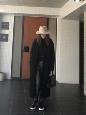 「OPENING CEREMONY（オープニングセレモニー）のアイテム」を使った、HANAKOSUGAさん（レディース・158cm）の冬コーディネート