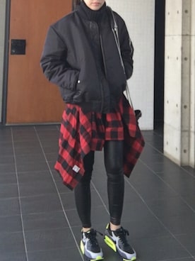 「G.V.G.V.（ジーヴィージーヴィー）のアイテム（ジャケット/アウター）」を使った、HANAKOSUGAさん（レディース・158cm）の冬コーディネート
