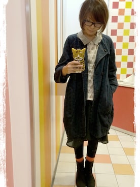 「FRAPBOIS」｜「アイテム（トレンチコート）」を使った、ひかる(Hikaru☆)さん（レディース・157cm）の秋コーディネート