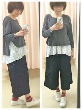 「ECCO（エコー）のアイテム（シューズ）」を使った、ひかる(Hikaru☆)さん（レディース・157cm）の春コーディネート