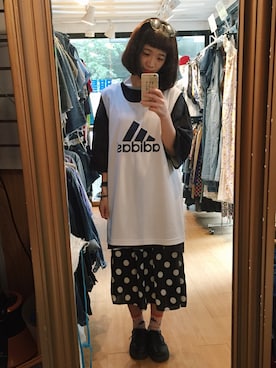 「アイテム（ジャージ）」を使った、Yuly🐼さん（レディース・158cm・20代）の夏コーディネート
