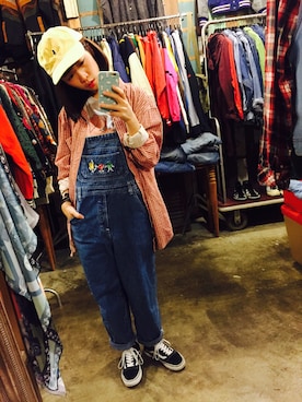 「working style」｜「アイテム（オールインワン・サロペット）」を使った、Yuly🐼さん（レディース・158cm）の秋コーディネート