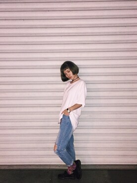 「planet（planet）のアイテム（パンツ）」を使った、Yuly🐼さん（レディース・158cm）の春コーディネート