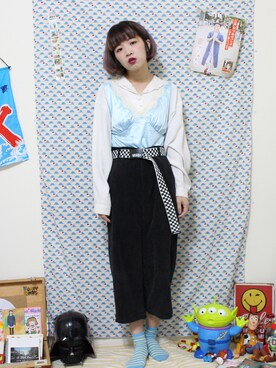 「planet（planet）のアイテム（パンツ）」を使った、Yuly🐼さん（レディース・158cm）の秋コーディネート