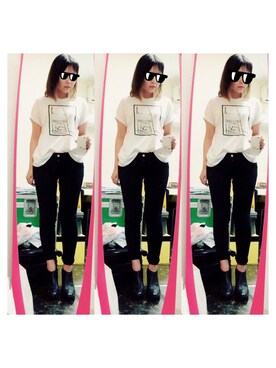 「Ann DEMEULEMEESTER（アンドゥムルメステール）のアイテム（ブーティ）」を使った、sébuhirokoさん（レディース・161cm）の秋コーディネート
