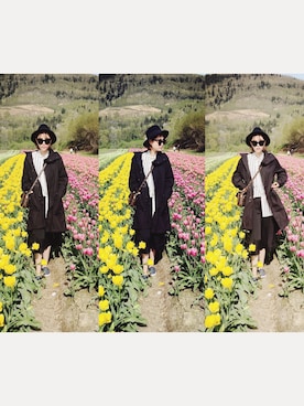 「Lavinのアイテム」を使った、Addie大軒さん（レディース・170cm）の春コーディネート