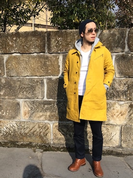 「アイテム（その他アウター）」を使った、ryuta ikedaさん（メンズ・167cm・20代）の冬コーディネート