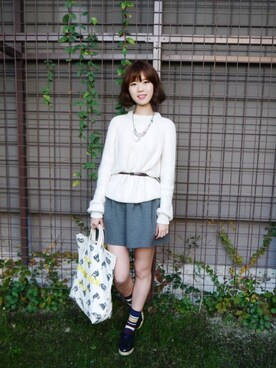 「Steve J ＆Yoni P（スティーブジェイアンドヨニピー）のアイテム」を使った、Leegayoungさん（レディース・162cm）の秋コーディネート