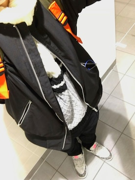 「アイテム（MA-1）」を使った、Kさん（メンズ・167cm・20代）の春コーディネート