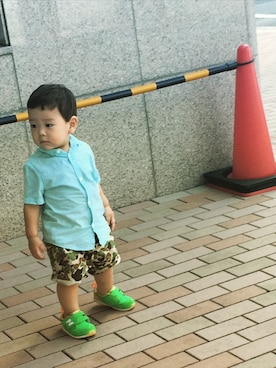 「URBAN RESEARCH（アーバンリサーチ）のアイテム（パンツ）」を使った、サクタロさん（キッズ・80cm）の夏コーディネート