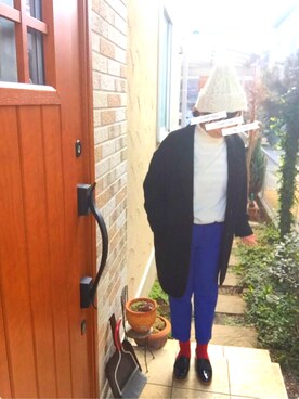 「テーラードコート」｜「アイテム（チェスターコート）」を使った、琥珀さん（レディース・154cm）の冬コーディネート