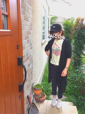 「united bamboo（ユナイテッドバンブー）のアイテム」を使った、琥珀さん（レディース・154cm）の秋コーディネート