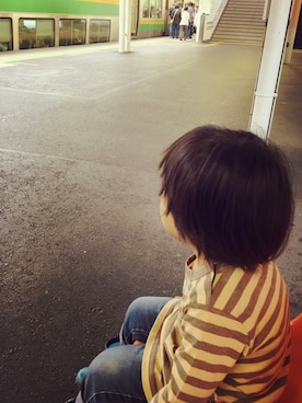 「男の子コーデ」｜「アイテム（チュニック）」を使った、hiwahiwaさん（キッズ・90cm）の秋コーディネート