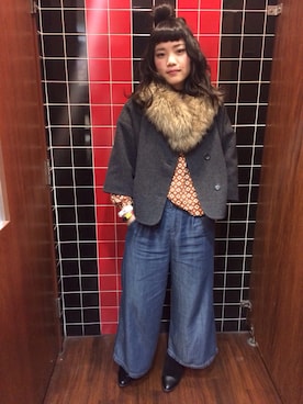 「SPINNS（スピンズ）のアイテム（シューズ）」を使った、SEIRAさん（レディース・156cm）の冬コーディネート