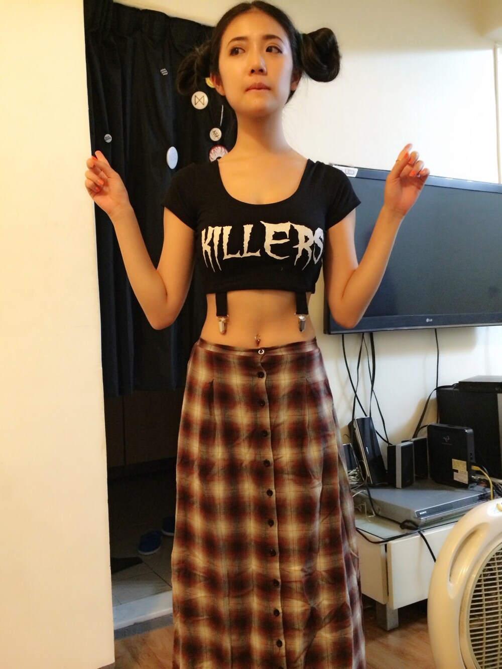 「UNIFのUNIF/ GWEN SKIRT（スカート、その他）」を使った、簡潔さん（レディース・163cm）の夏コーディネートの1枚目の写真