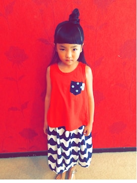 「アイテム（スカート）」を使った、meiさん（レディース・110cm）の夏コーディネート