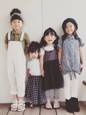 「厚底」｜meiranさん（キッズ・127cm）の夏コーディネート