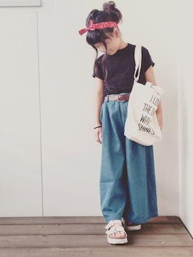 「厚底」｜meiranさん（キッズ・127cm）の夏コーディネート