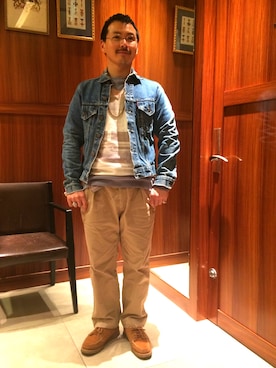 「united arrows」｜「アイテム（デニムジャケット）」を使った、Yu Sasugaさん（メンズ・165cm）の春コーディネート