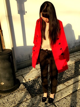 「CECIL McBEE（セシルマクビー）のアイテム（ダウンジャケット/コート）」を使った、ちゅんさん（レディース・165cm）の冬コーディネート