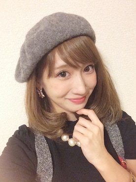 「スナイデル」｜「アイテム（ハンチング/ベレー帽）」を使った、もりりかさん（レディース・157cm）の秋コーディネート