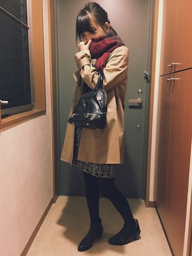 「URBAN RESEARCH ROSSO WOMEN（アーバンリサーチ　ロッソ）のアイテム（ノーカラージャケット）」を使った、みきやんさん（レディース・153cm）の秋コーディネート