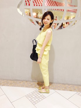 「A part by（アパートバイ）のアイテム（つなぎ/オールインワン）」を使った、Kimyさん（レディース・163cm）の夏コーディネート
