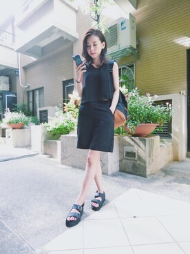 「MEIER.Q（マイヤーキュー）のアイテム（つなぎ/オールインワン）」を使った、Kimyさん（レディース・163cm）の夏コーディネート