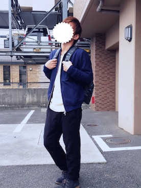 「JOURNAL STANDARD（ジャーナルスタンダード）のアイテム（MA-1）」を使った、boorinさん（メンズ・168cm）の秋コーディネート