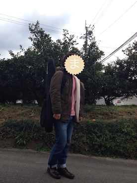 「tk.TAKEO KIKUCHI（ティーケータケオキクチ）のアイテム（モッズコート）」を使った、boorinさん（メンズ・168cm）の冬コーディネート