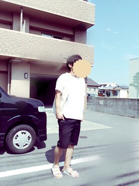 「THEE（シー）のアイテム（その他トップス）」を使った、boorinさん（メンズ・168cm）の夏コーディネート