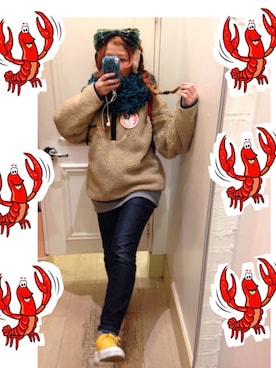 「WOOLRICH（ウールリッチ）のアイテム（その他アウター）」を使った、ムラサワヒトミさん（レディース・160cm）の冬コーディネート