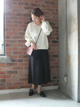 「アイテム（クラッチバッグ、レッド系）」を使った、JOURNAL STANDARD Lady's 表参道店 KUROSAWAさん（レディース・163cm）の夏コーディネート