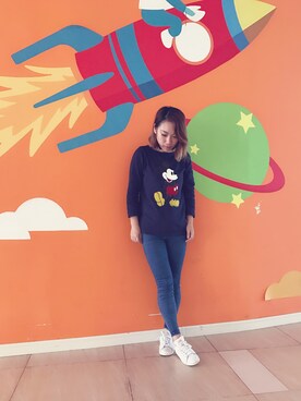 「RCWB（アールシーダブリュービー）のアイテム（トップス）」を使った、徐小姐么さん（レディース・163cm）の秋コーディネート