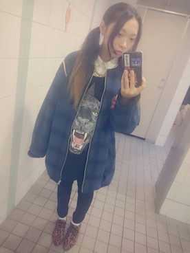 「黒ニット」｜幸野紫花さん（レディース・155cm）の秋コーディネート