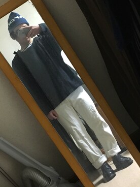 「パラブーツ」｜「アイテム（ニットキャップ/ビーニー）」を使った、きーさんさん（メンズ・170cm）の春コーディネート
