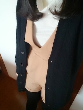 「CECIL McBEE（セシルマクビー）のアイテム（サロペット/オーバーオール）」を使った、tさん（レディース・157cm）の冬コーディネート