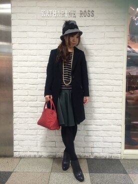 「KATHARINE ROSS（キャサリンロス）のアイテム（その他アウター）」を使った、Kana0806さん（レディース・151cm）の秋コーディネート