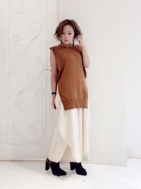 「OSMOSIS（オズモーシス）のアイテム」を使った、FUMIKAさん（レディース・146cm）の秋コーディネート