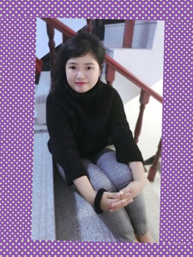 「ACC.（エーシーシー.）のアイテム（トップス）」を使った、浅晓眠shanさん（レディース・161cm）の秋コーディネート