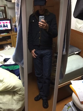 「JOURNAL STANDARD（ジャーナルスタンダード）のアイテム（ブルゾン、ブラック系）」を使った、Kyoさん（メンズ・178cm）の秋コーディネート