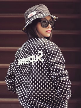 「Supreme （シュプリーム）のアイテム（その他アウター）」を使った、Annie hさん（レディース・163cm）の夏コーディネート