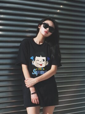 「KSUBI（スビ）のアイテム（サングラス）」を使った、Annie hさん（レディース・163cm）の夏コーディネート