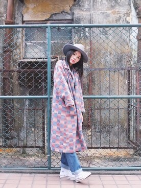 「MONKI」｜Annie hさん（レディース・163cm）の冬コーディネート