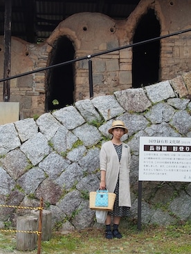 「Handmade（ハンドメイド）のアイテム（その他アウター）」を使った、り  かさん（レディース・155cm）の春コーディネート