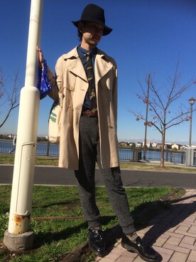 「LANVIN collection（ランバン コレクション）のアイテム（ジャケット/アウター）」を使った、ぼーりーさん（メンズ・178cm）の秋コーディネート
