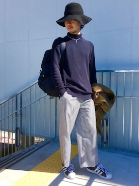 「レディース」｜「アイテム（オールインワン・サロペット）」を使った、ぼーりーさん（メンズ・178cm）の冬コーディネート