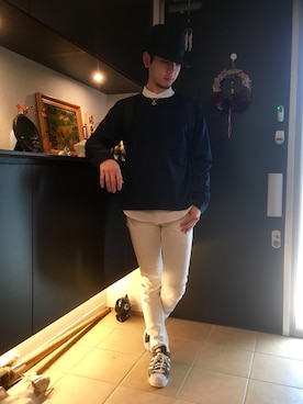 「定番」｜「アイテム（その他）」を使った、ぼーりーさん（メンズ・178cm）の冬コーディネート